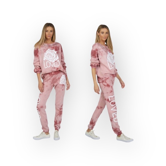 Lauren Moshi ⚘ Gia Loved Super Softest Sweatpants ⚘ Pink